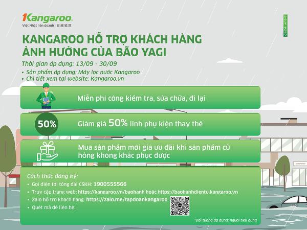 [THÔNG BÁO] Kangaroo hỗ trợ khách hàng bị ảnh hưởng của bão YAGI