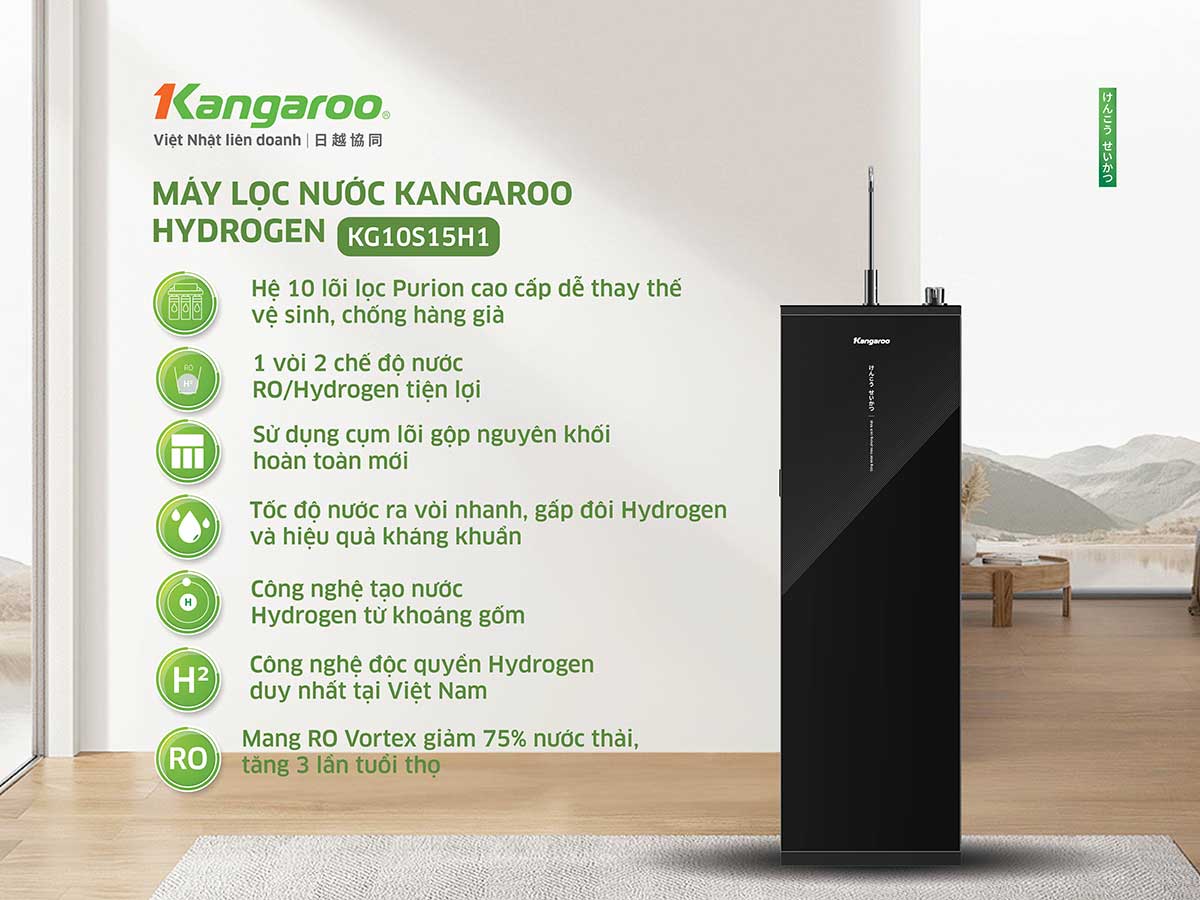 Máy lọc nước Hydrogen Kangaroo KG10S15H1