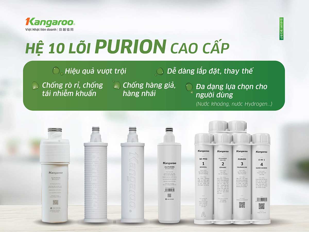 Hệ 10 lõi lọc nước cao cấp PURION