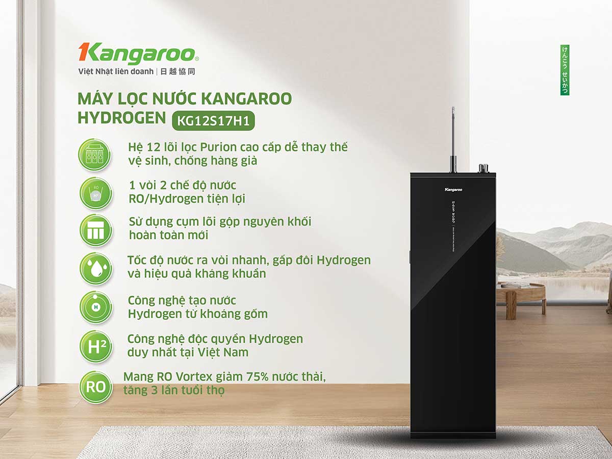Máy lọc nước Hydrogen Kangaroo KG12S17H1 